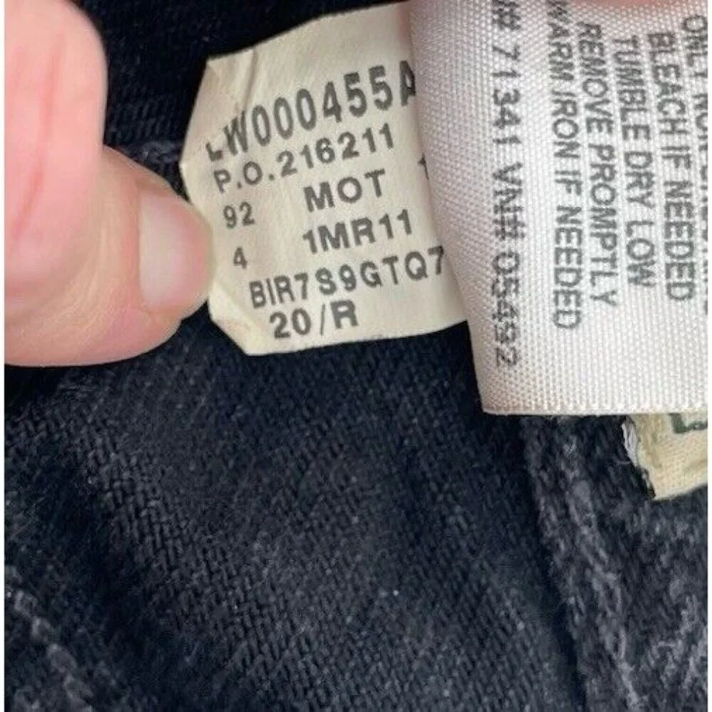 L.L.Bean Plus Size Black‎ Straight Fit Cut Off Raw Hem Shorts Size 20